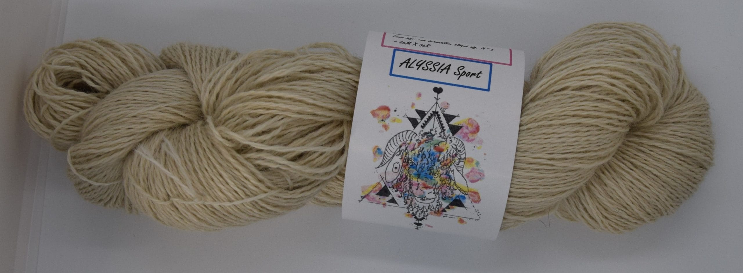 ALYSSIA Sport, mélange mohair/alpaga peigné, couleur naturelle