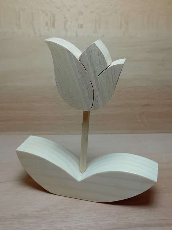 Tulipe à poser en bois