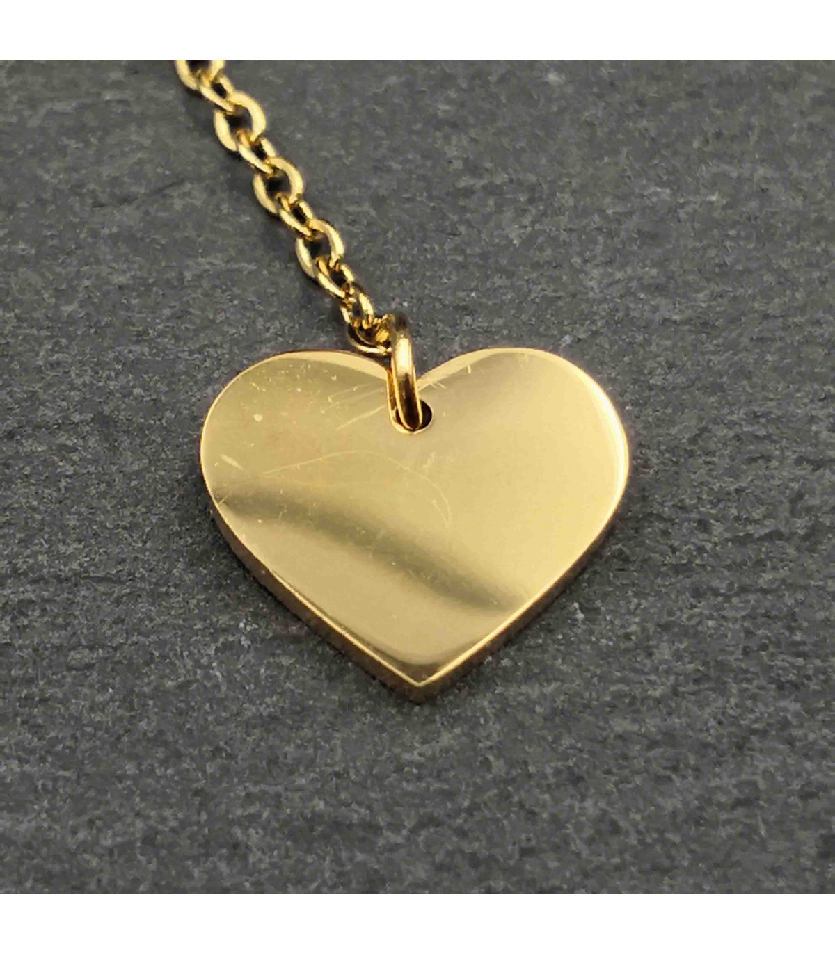 Collier Cœur Coulissant Doré – Image 4