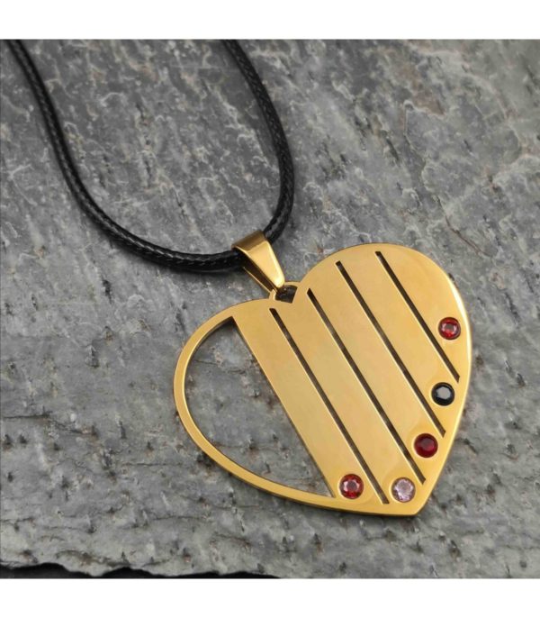 Collier Doré Ajustable 40+5 Cm - Pendentif Pierres Multicolores - Neuf Avec Étiquettes
