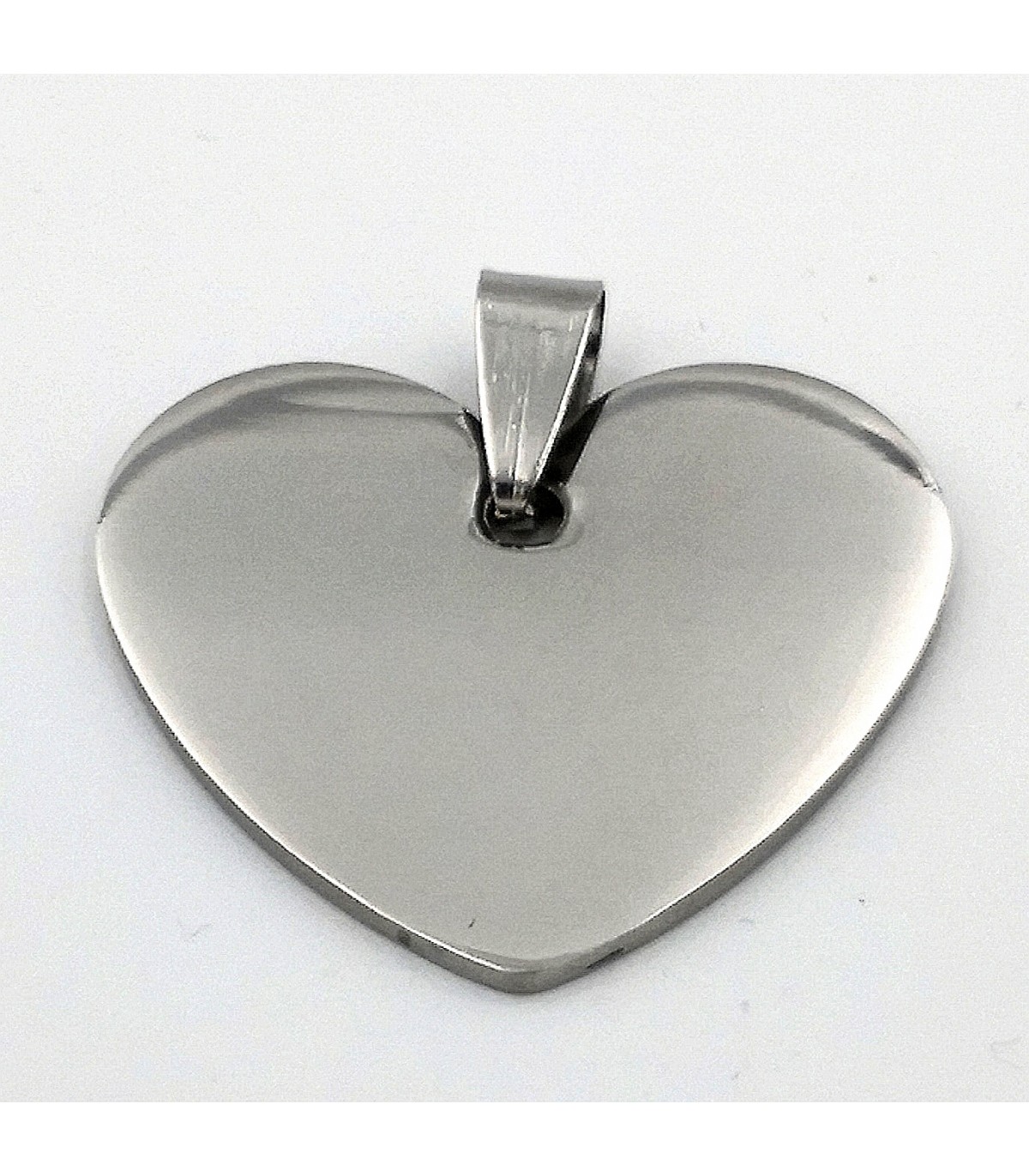 Pendentif Cœur En Acier Inoxydable Avec Chaîne - Pour Alertes Médicales Ou Cadeau Sentimental - Hypoallergénique