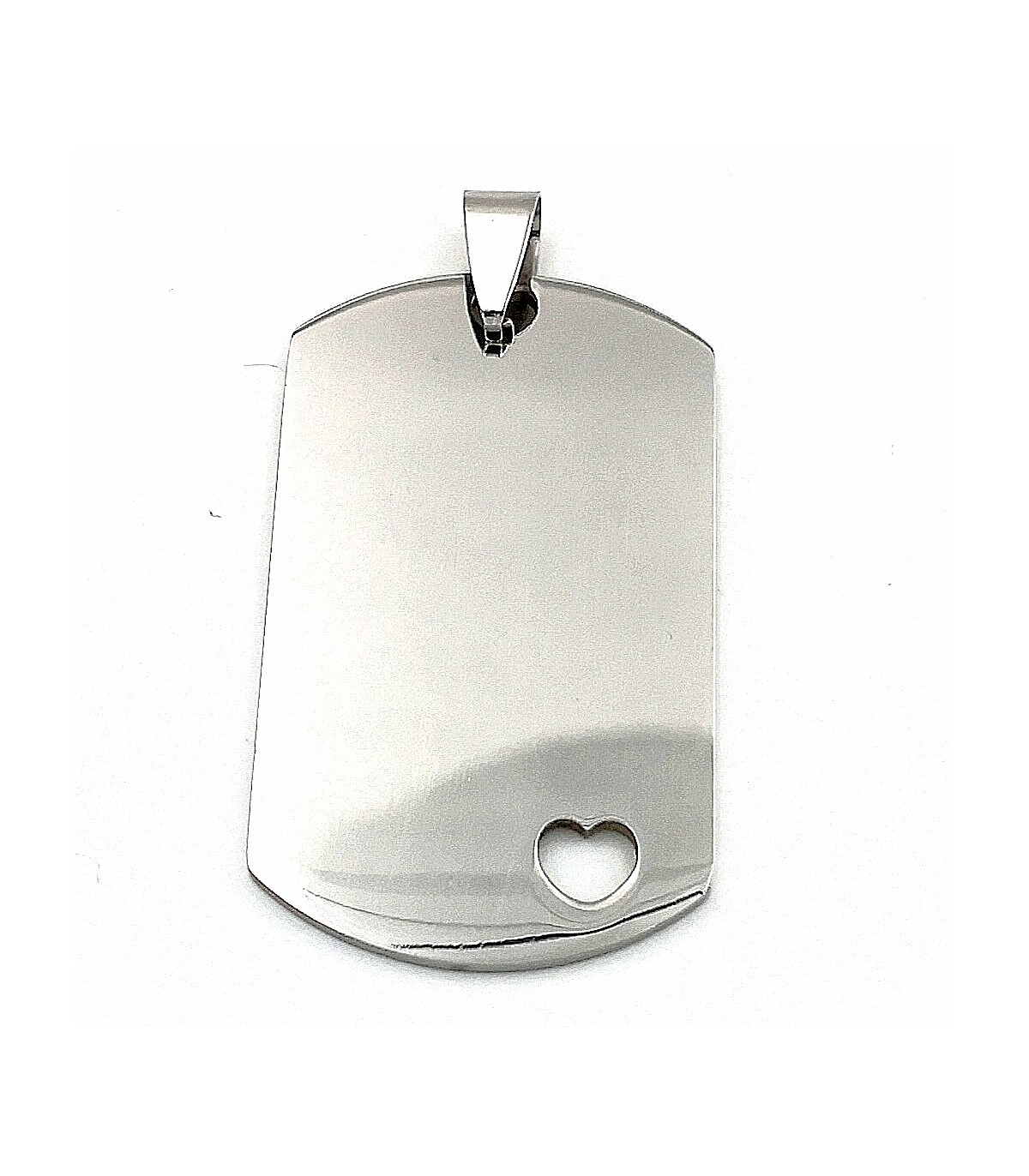 Pendentif Rectangle Cœur À Graver – Image 3