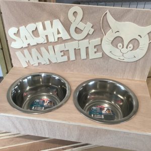 Support de gamelles pour animaux chien chat