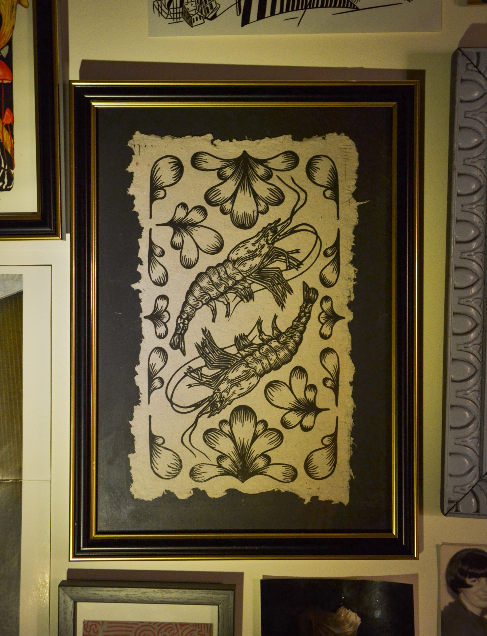 Linogravure ‘Shrimp’ – Image 2