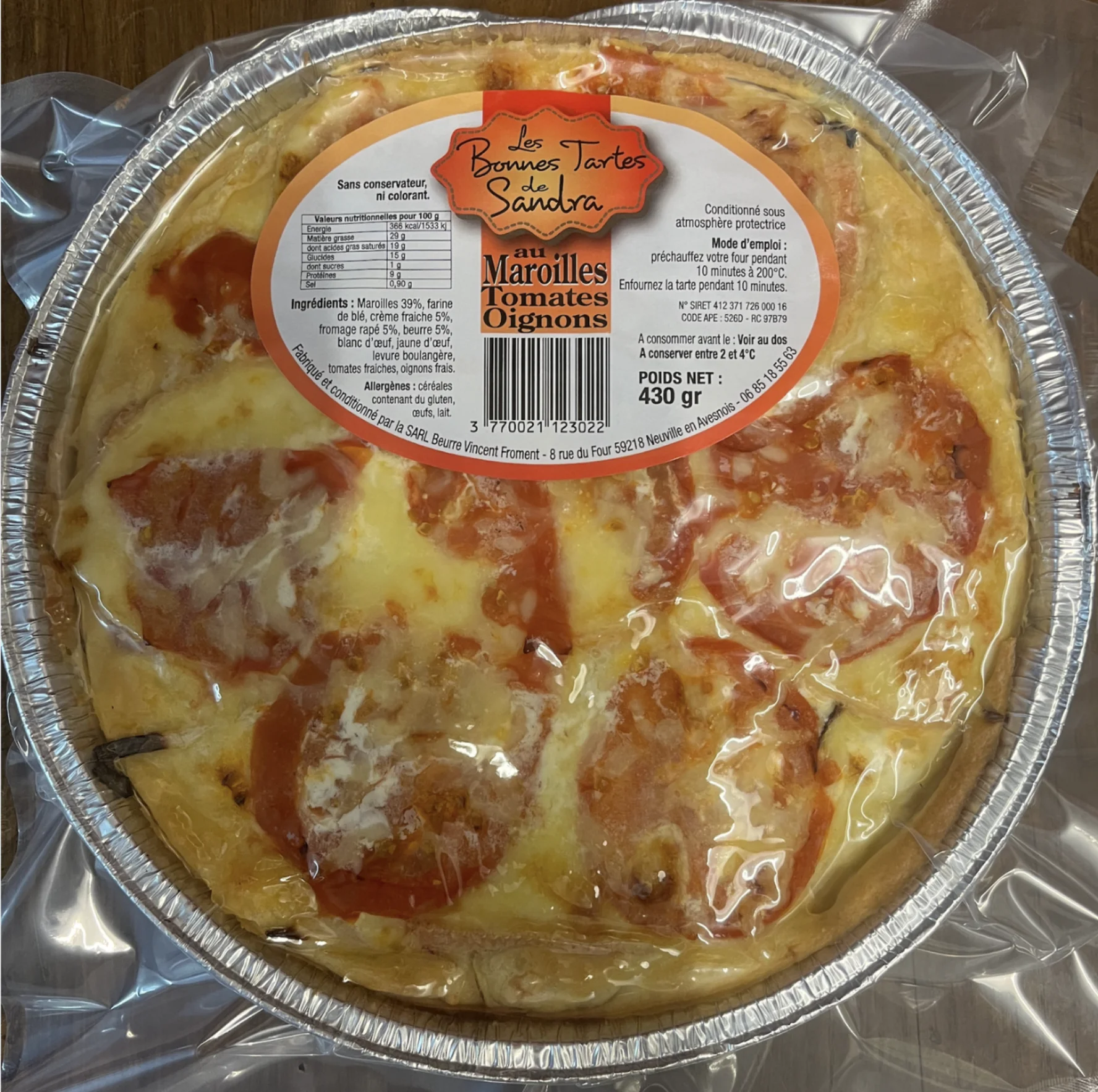 Tarte Maroilles Tomates Oignons