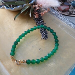 Bracelet en Agate verte