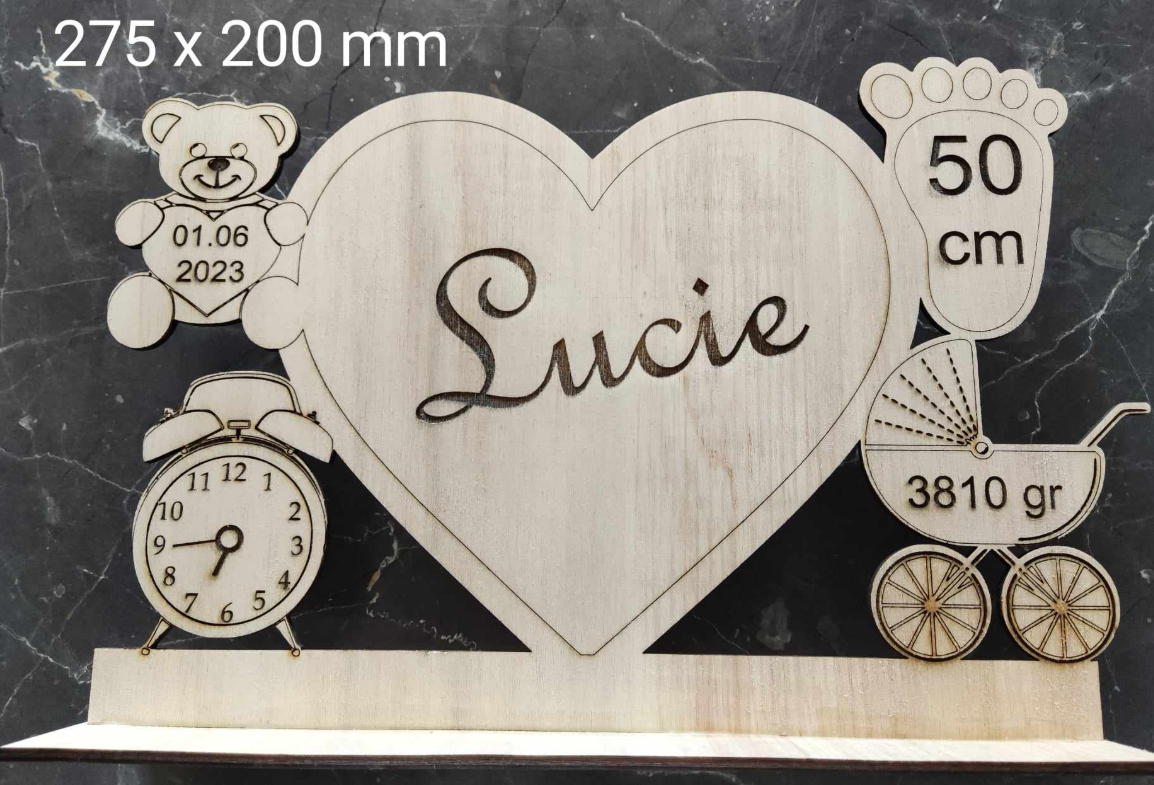 Souvenirs de Naissance Personnalisés en Bois Créations Uniques et Artisanales – Image 6