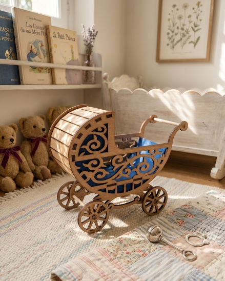 Landau Décoratif en Bois d’Okoumé – Image 3