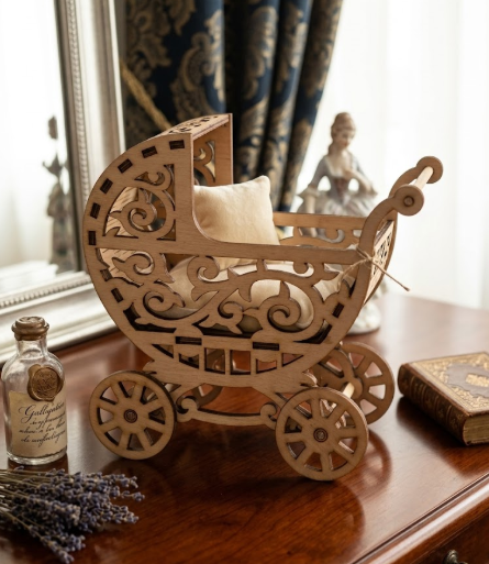 Landau Décoratif en Bois d’Okoumé – Image 2