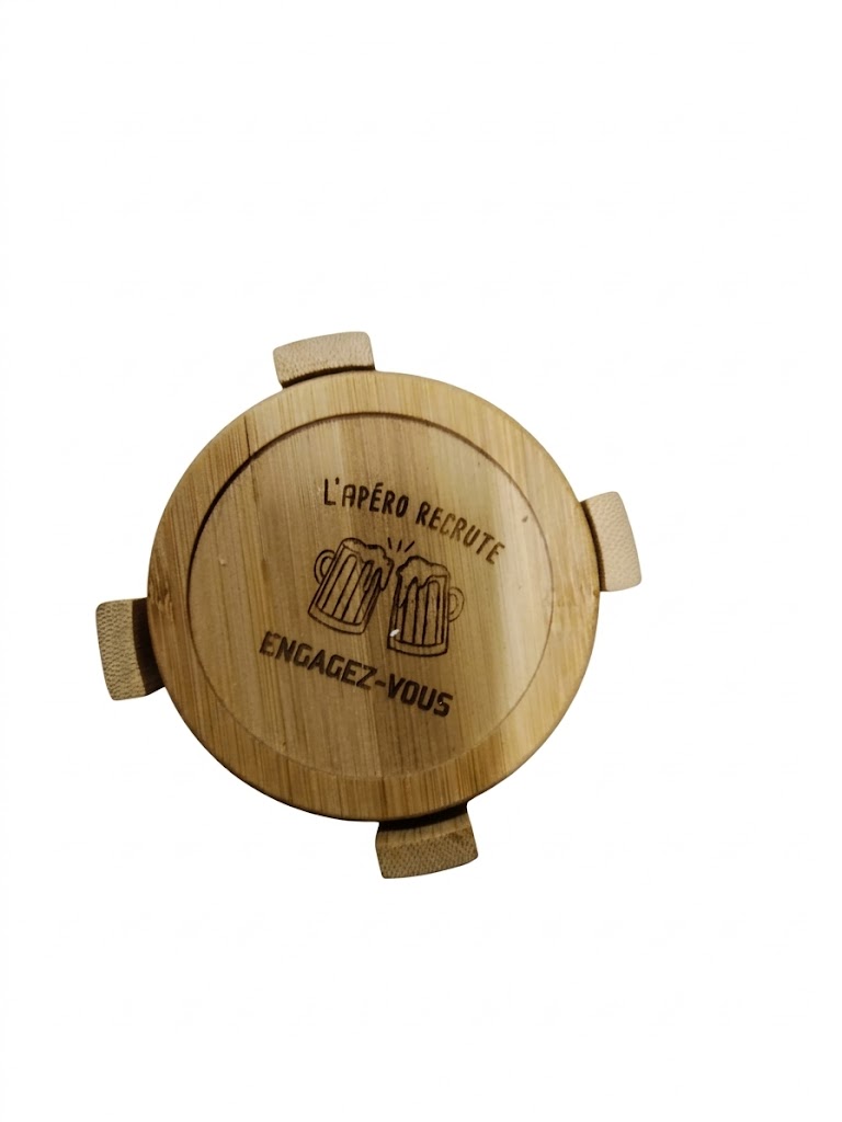 Ensemble de 6 sous-verres en Bambou – Image 3