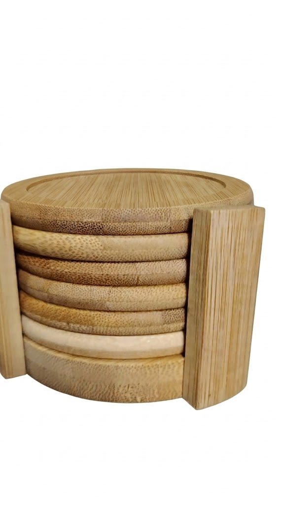 Ensemble de 6 sous-verres en Bambou – Image 2