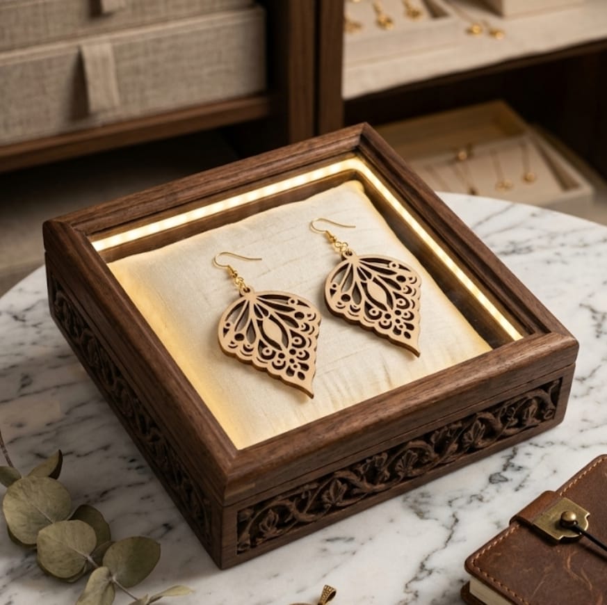 Boucles d oreilles en Bois « Sephora »