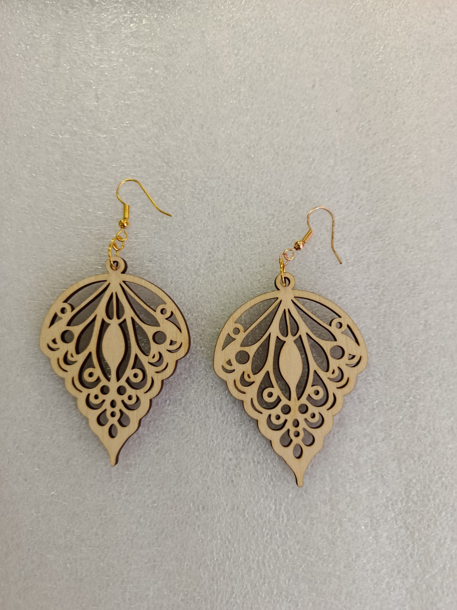 Boucles d oreilles en Bois « Sephora » – Image 2