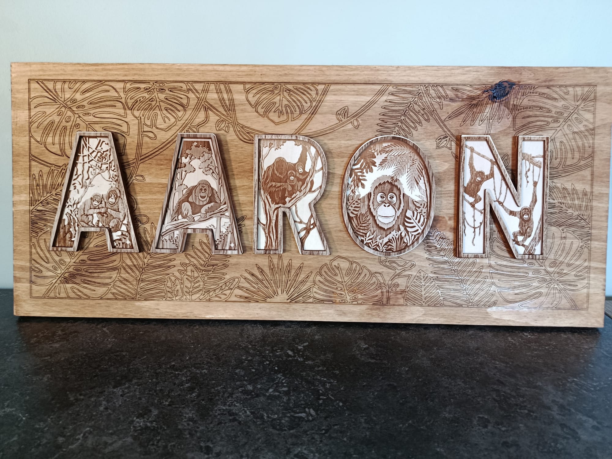 Cadre Prénom Personnalisé en Bois